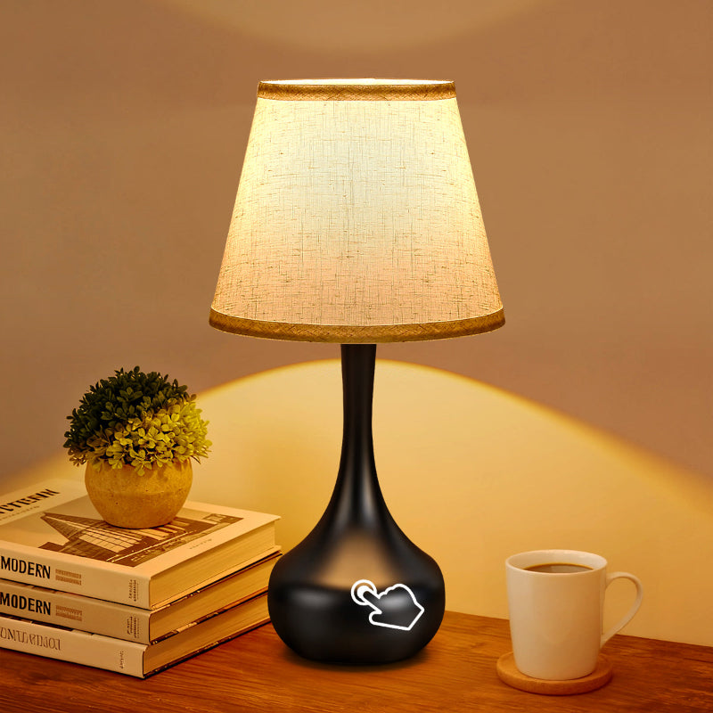 Lamps By Ingleside 3-Way Dimmable Bedside Lamps Set of 2 - Touch Table Lamps, Black